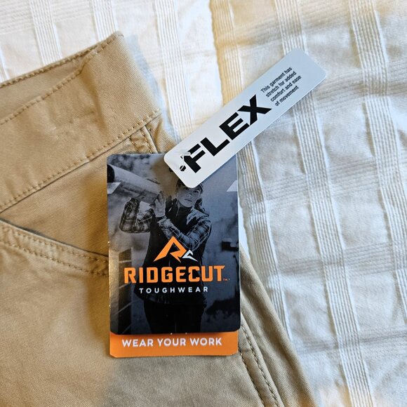 Ridgecut Womens Roll Up Toughwear Flex Khaki Work Shorts Size 2 - Picture 4 of 7